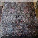 D18.  Hand knotted silk rug. 3' x 4'10&rdquo; 